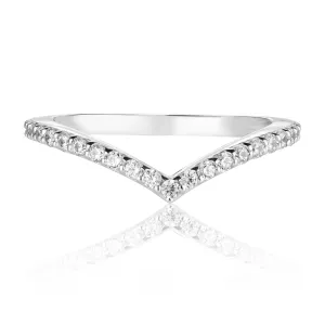 0.22ct Micro Round Cut D Color Diamond Wedding Band
