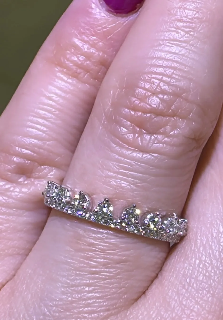 0.31ct tw Two Row Diamond Crown Ring