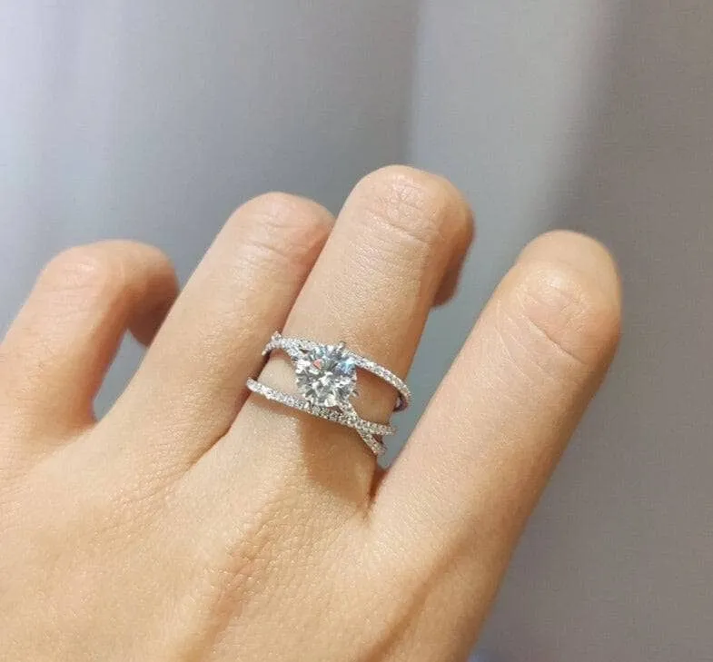 1 Carat Round Cut Diamond Eternal Love Engagement Ring