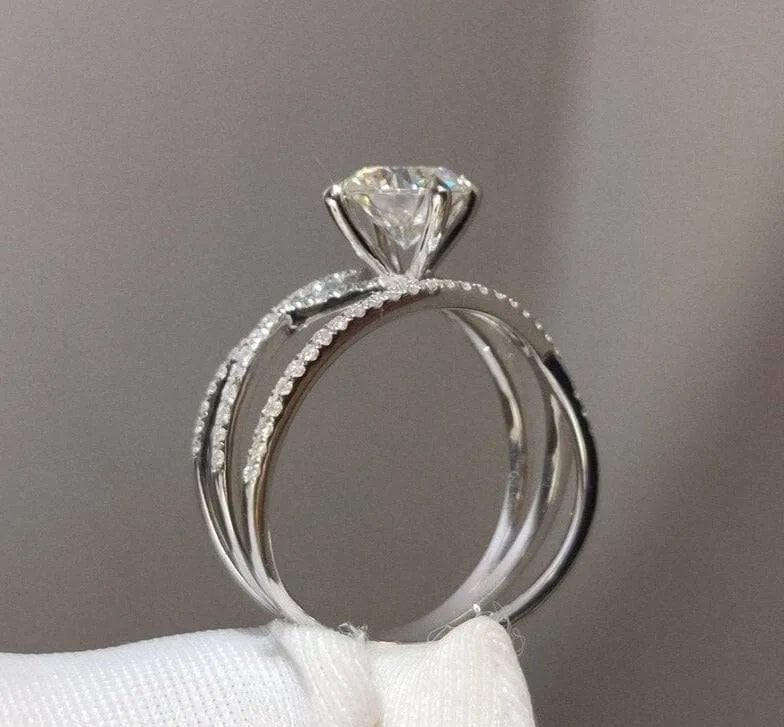 1 Carat Round Cut Diamond Eternal Love Engagement Ring