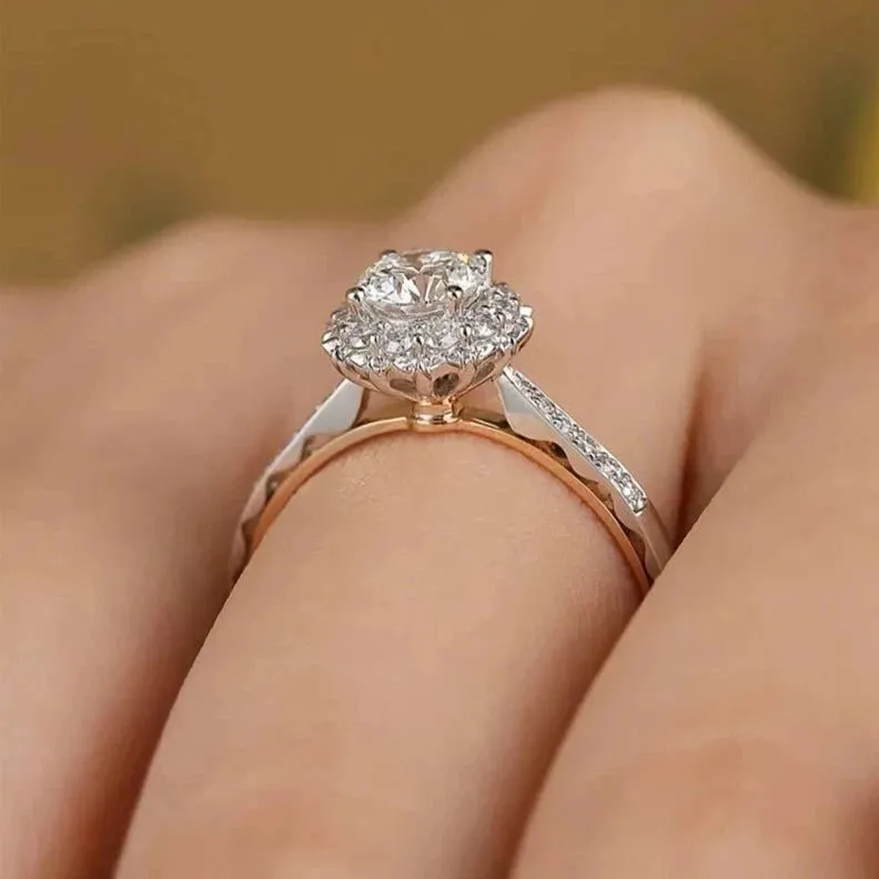 1.0 Ct Diamond Snowflake Engagement Ring