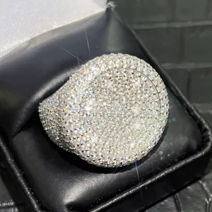 10.20 Carat Moissanite Iced Out Champ Ring