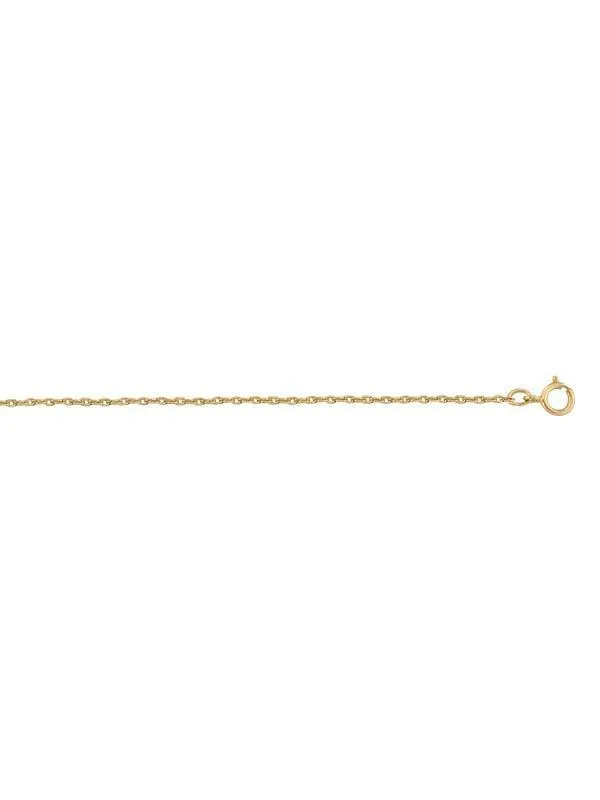 10k Yellow Gold Loose Rope 1.3 mm Light Gold Plated Italian Chain