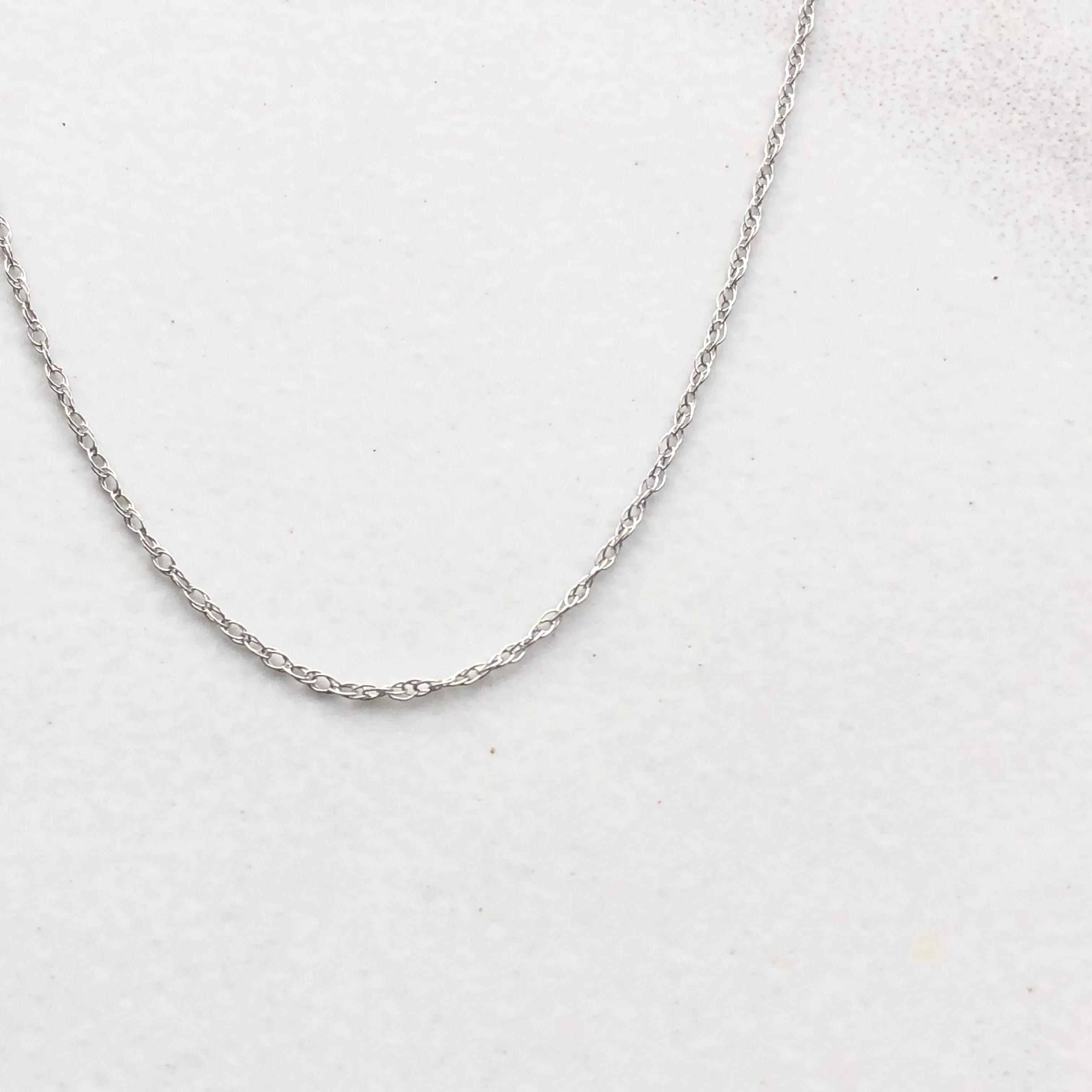 10KT White Gold Cable Rope Chain Necklace .50mm
