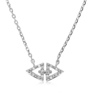 1/10 cttw Lab Grown Diamond Direction Pendant in Sterling Silver