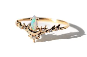 14k Gold Luna Ring