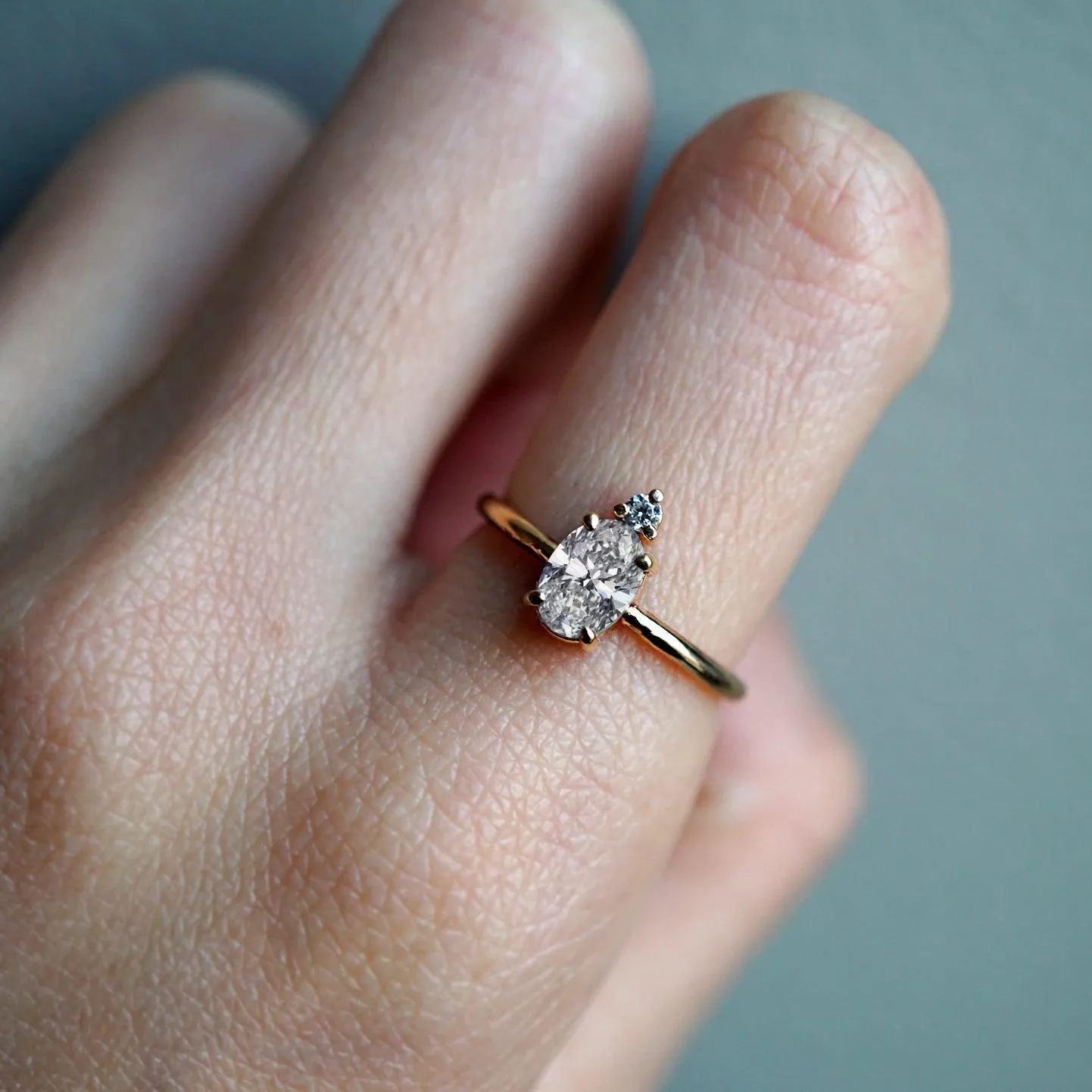14K Starry Night Moissanite Ring, 0.75ct