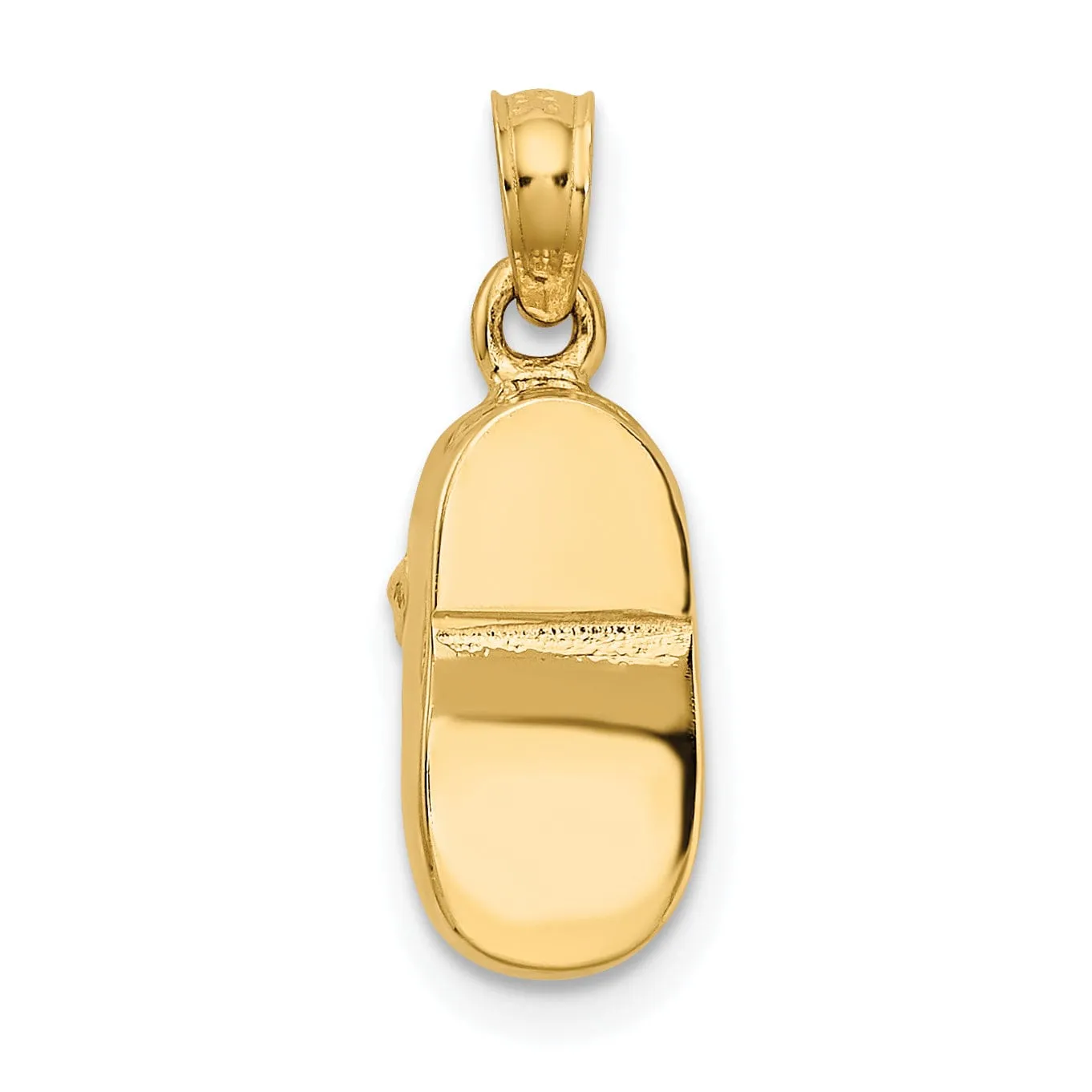 14k Two Tone Gold Baby Shoe Heart Design Charm
