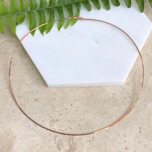 14KT Rose Gold Plated Sterling Silver Square Snake Wire Necklace 1.2mm