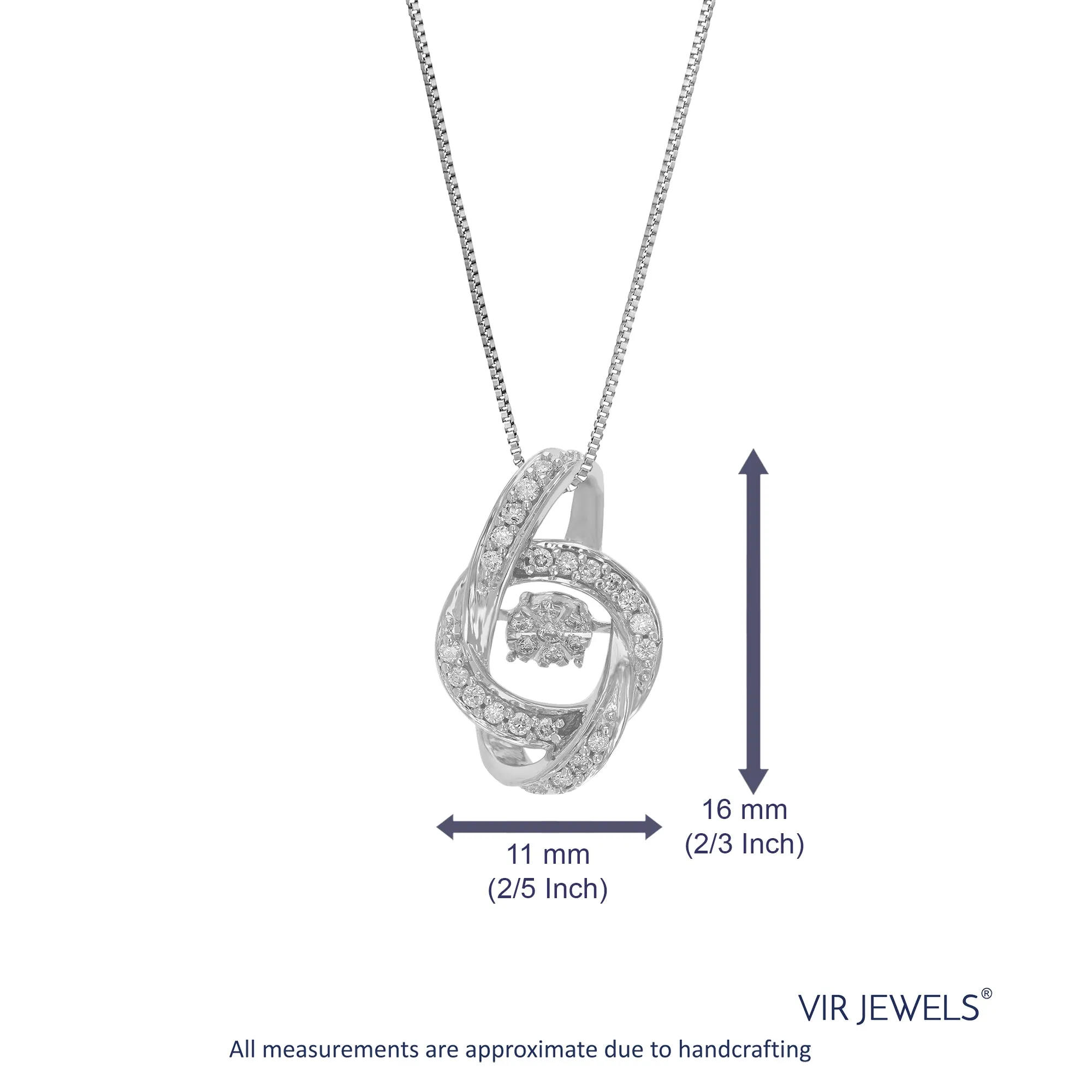 1/6 cttw Lab Grown Diamond Universe Pendant in Sterling Silver