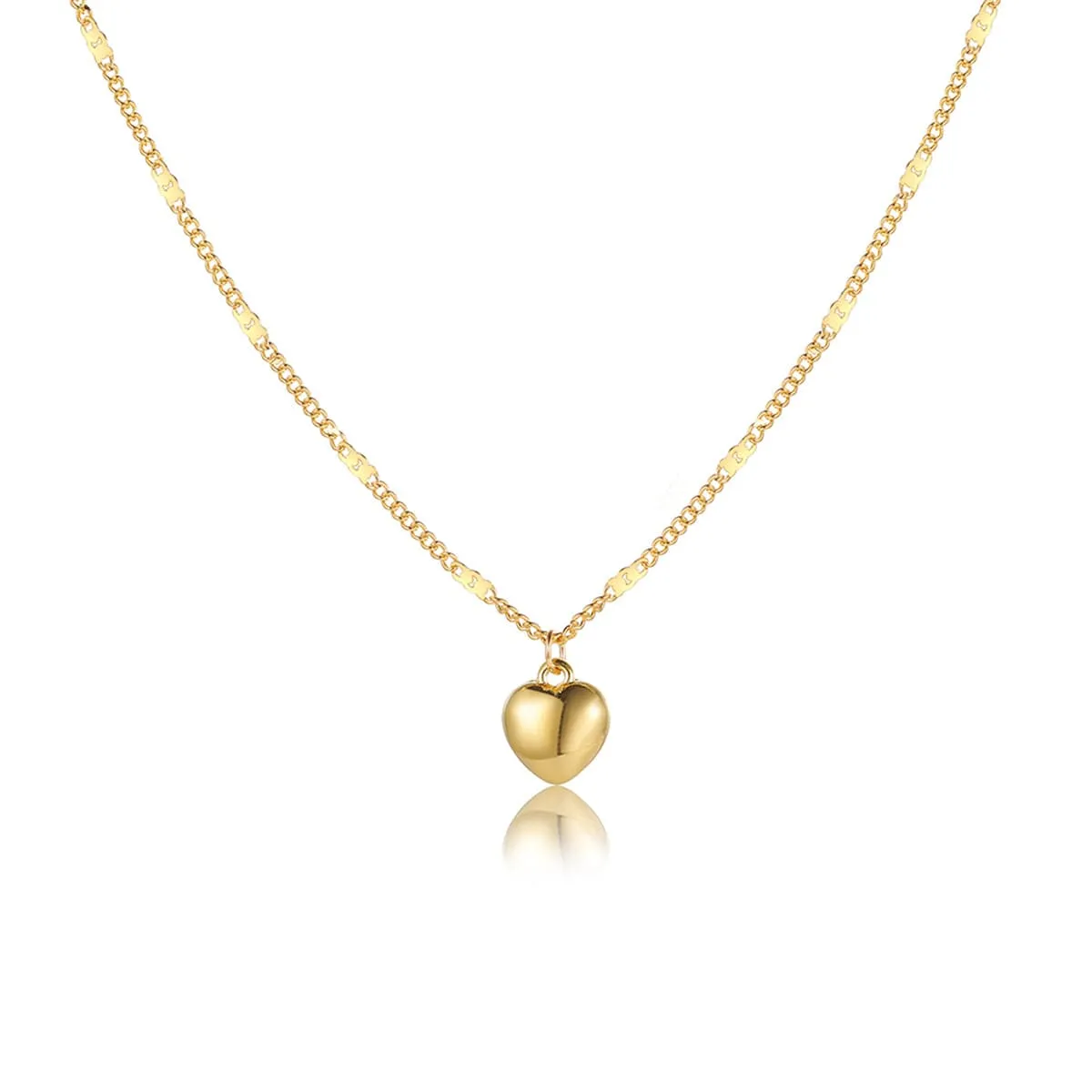18K Gold-Plated Heart Pendant Necklace