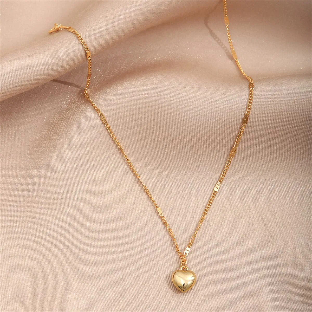18K Gold-Plated Heart Pendant Necklace