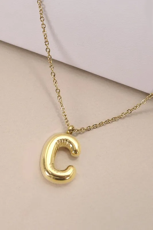18K Stainless Steel Tarnish Free Initial Necklace