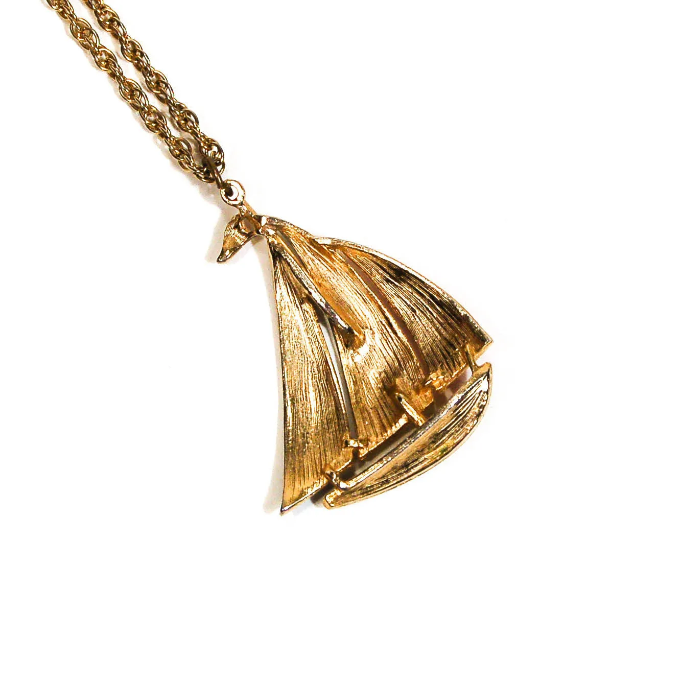 1970's Red, White, and Blue Sailboat Necklace