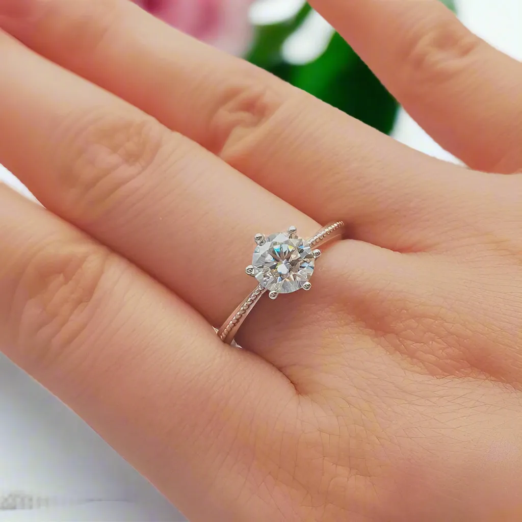 1Ct VVS1 Diamond Promise Ring