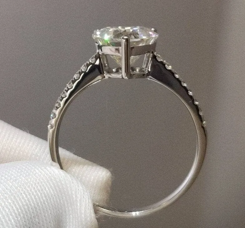 2 Carat Heart Cut Diamond Forever Love Engagement Ring
