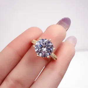 2 Carat Round Cut D Color Diamond Engagement Ring