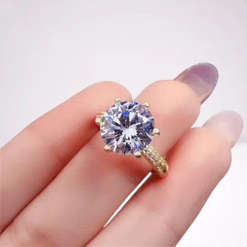 2 Carat Round Cut D Color Diamond Engagement Ring