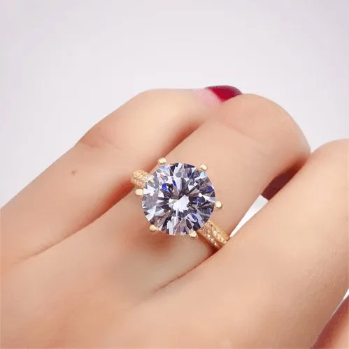 2 Carat Round Cut D Color Diamond Engagement Ring