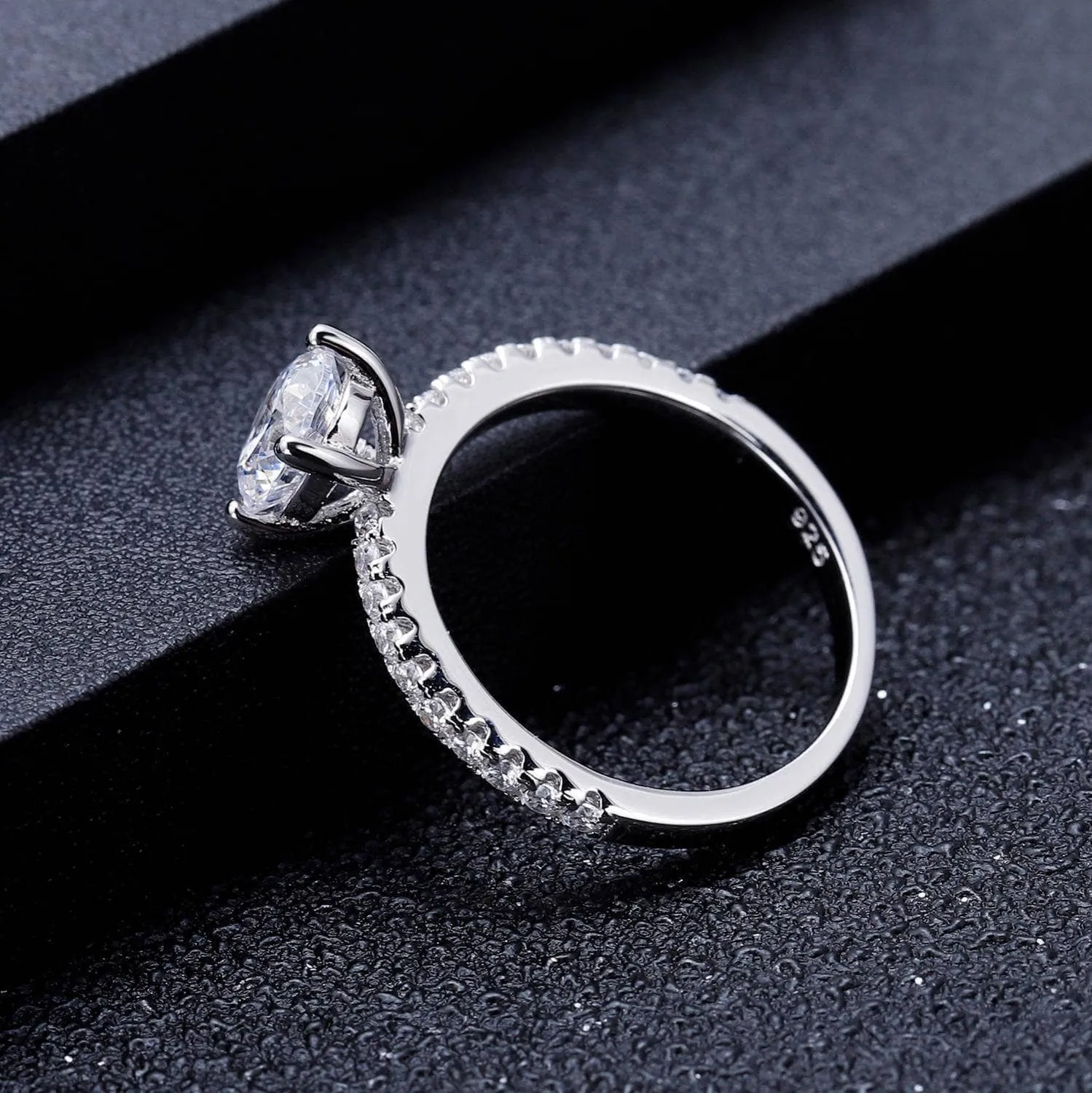3.0ct Diamond 925 Sterling Silver Wedding Ring