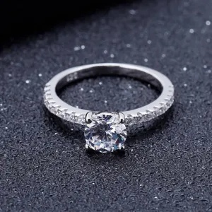 3.0ct Diamond 925 Sterling Silver Wedding Ring