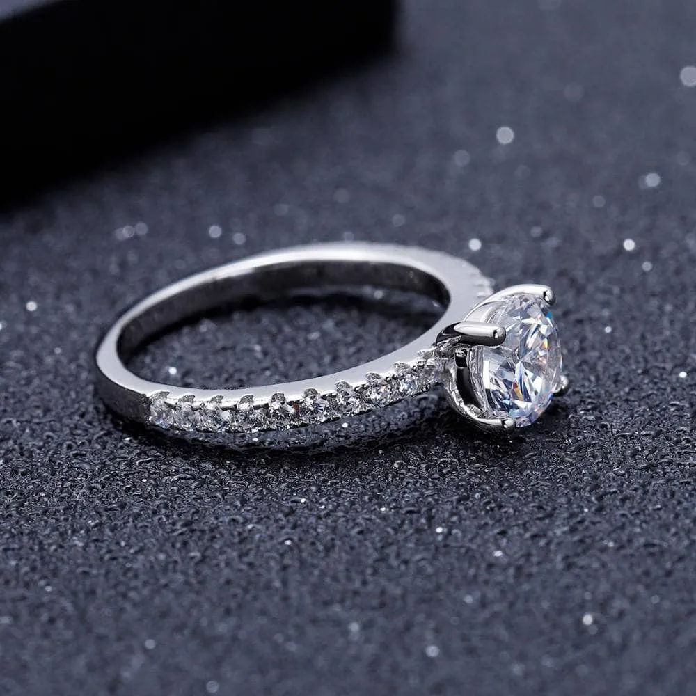3.0ct Diamond 925 Sterling Silver Wedding Ring