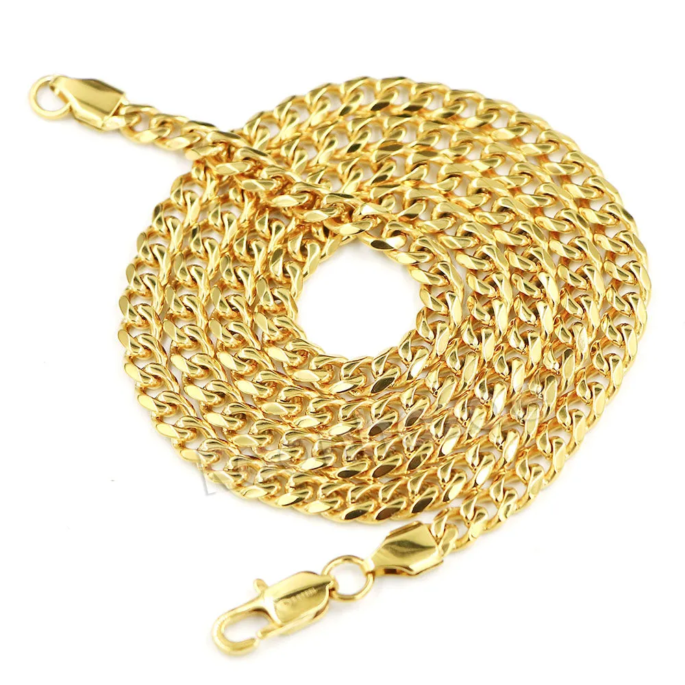 316L Stainless Blinged Out FINEST BOYZ in the Game Lettered Pendant w/ 4mm Miami Cuba Chain