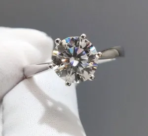 3ct Round Diamond Classic Engagement Ring