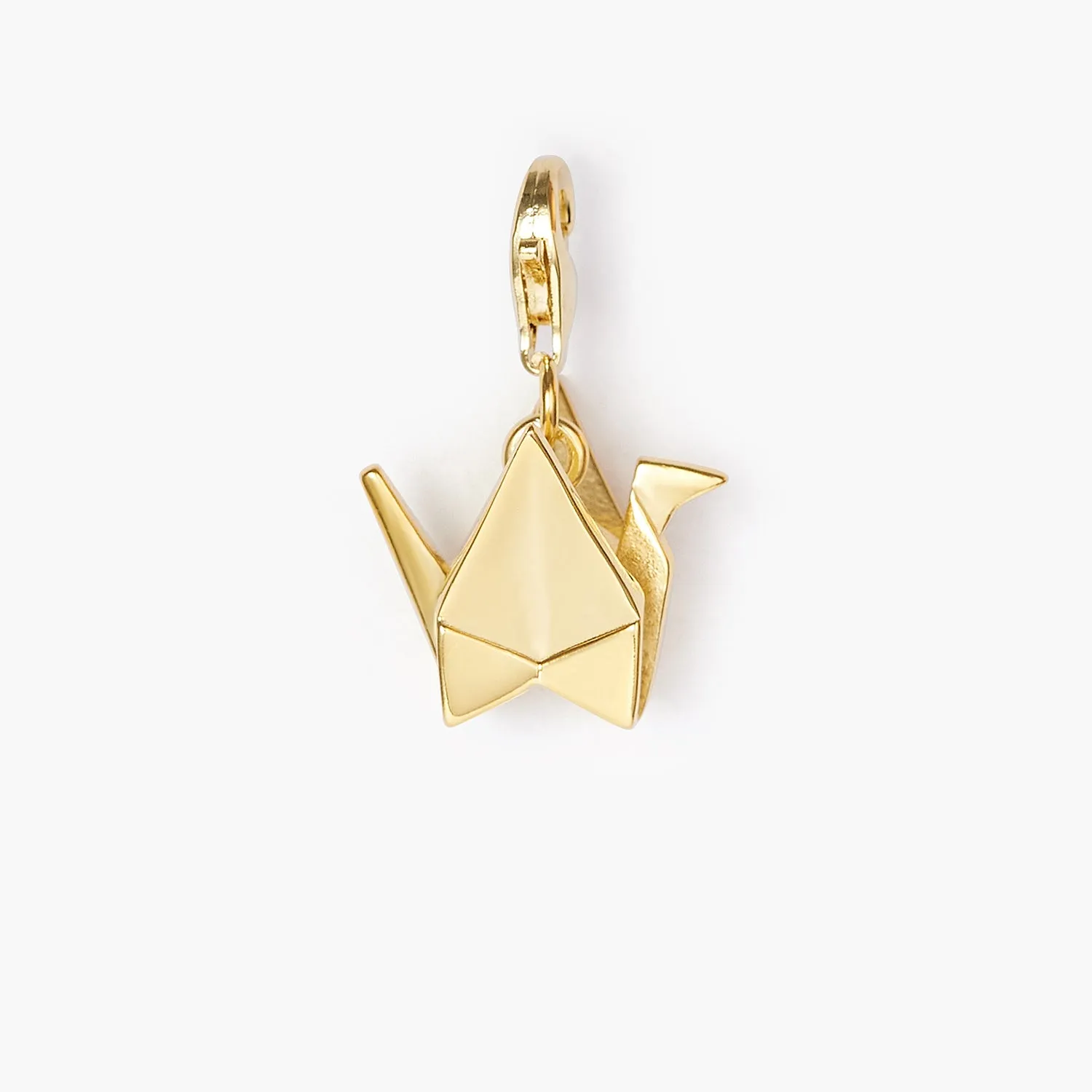 3D Origami Paper Crane Bird Pendant Necklace