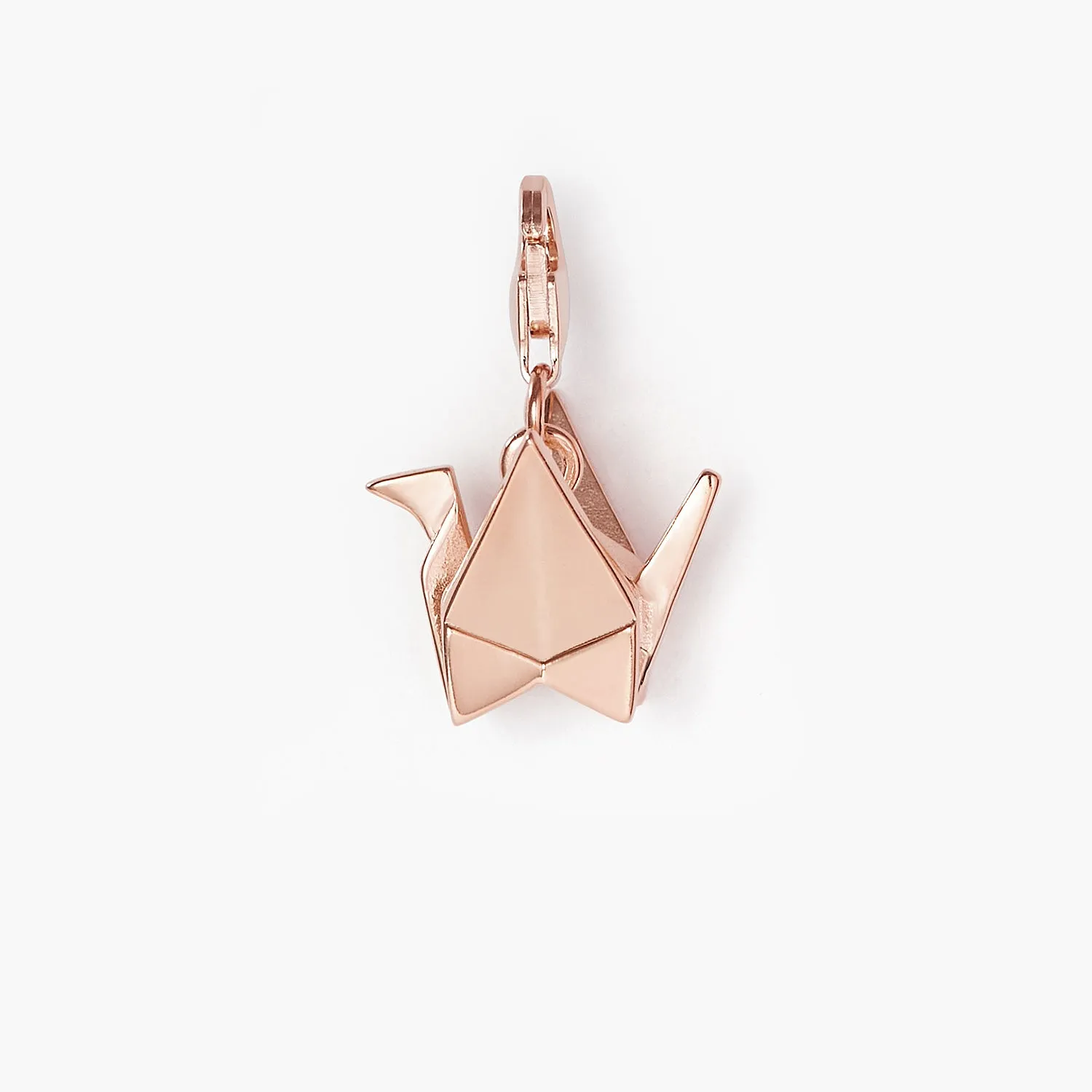 3D Origami Paper Crane Bird Pendant Necklace