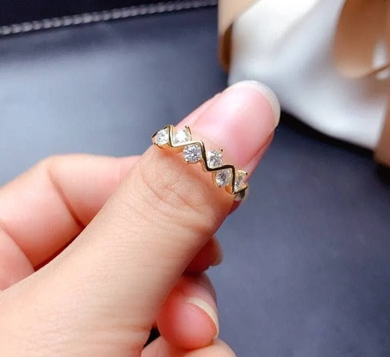 3EX Cut 1.8 Round Diamond Resizable Ring Band