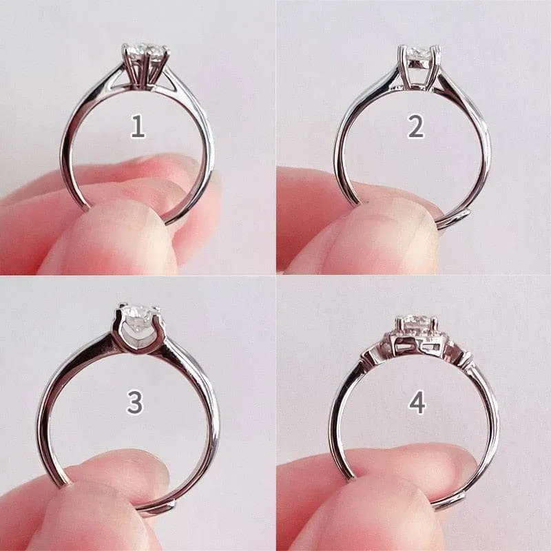 5mm 0.5CT Round Diamond Adjustable Engagement Ring