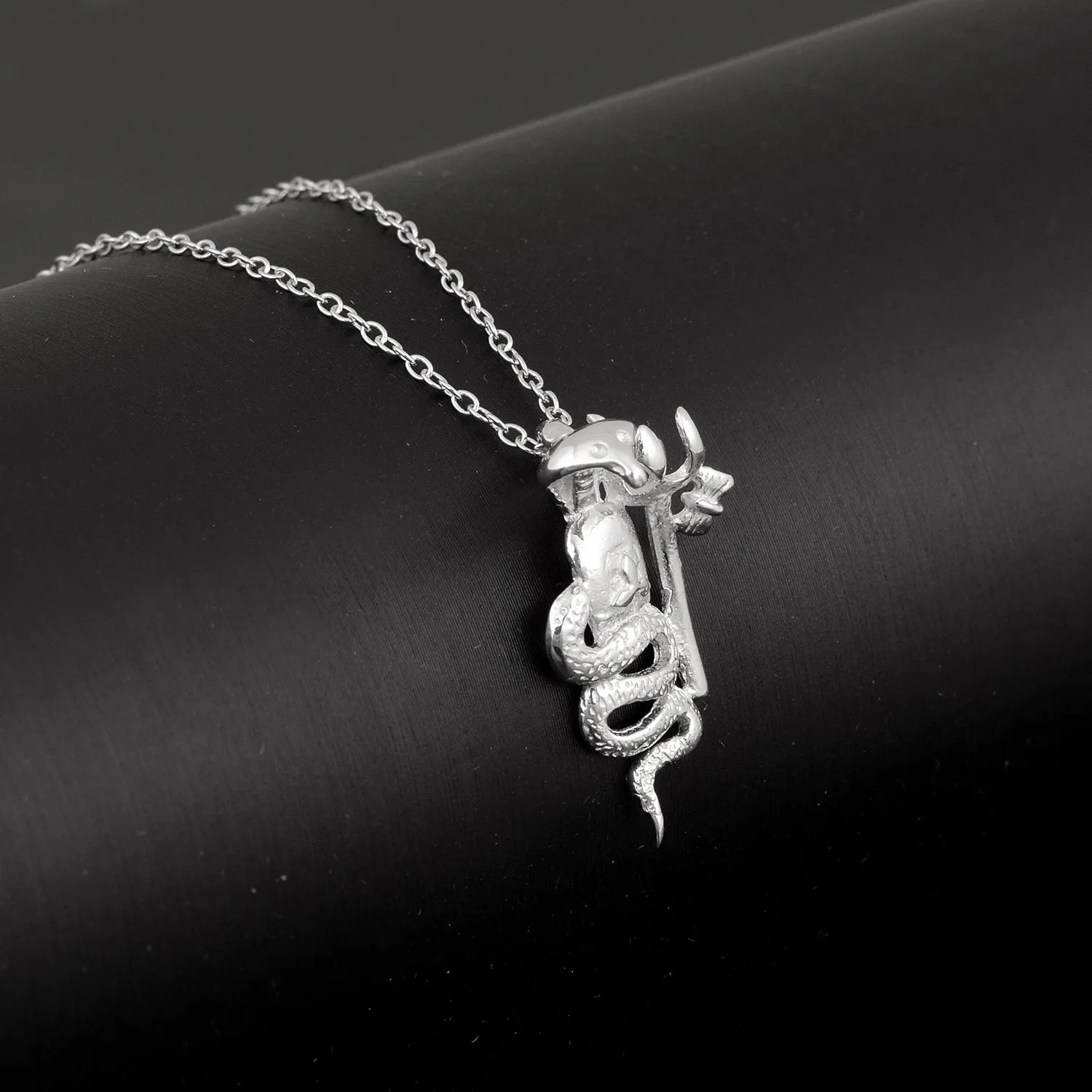 925 Sterling Silver God Shiva Snake Religious Pendant Indian Traditional God Pendant