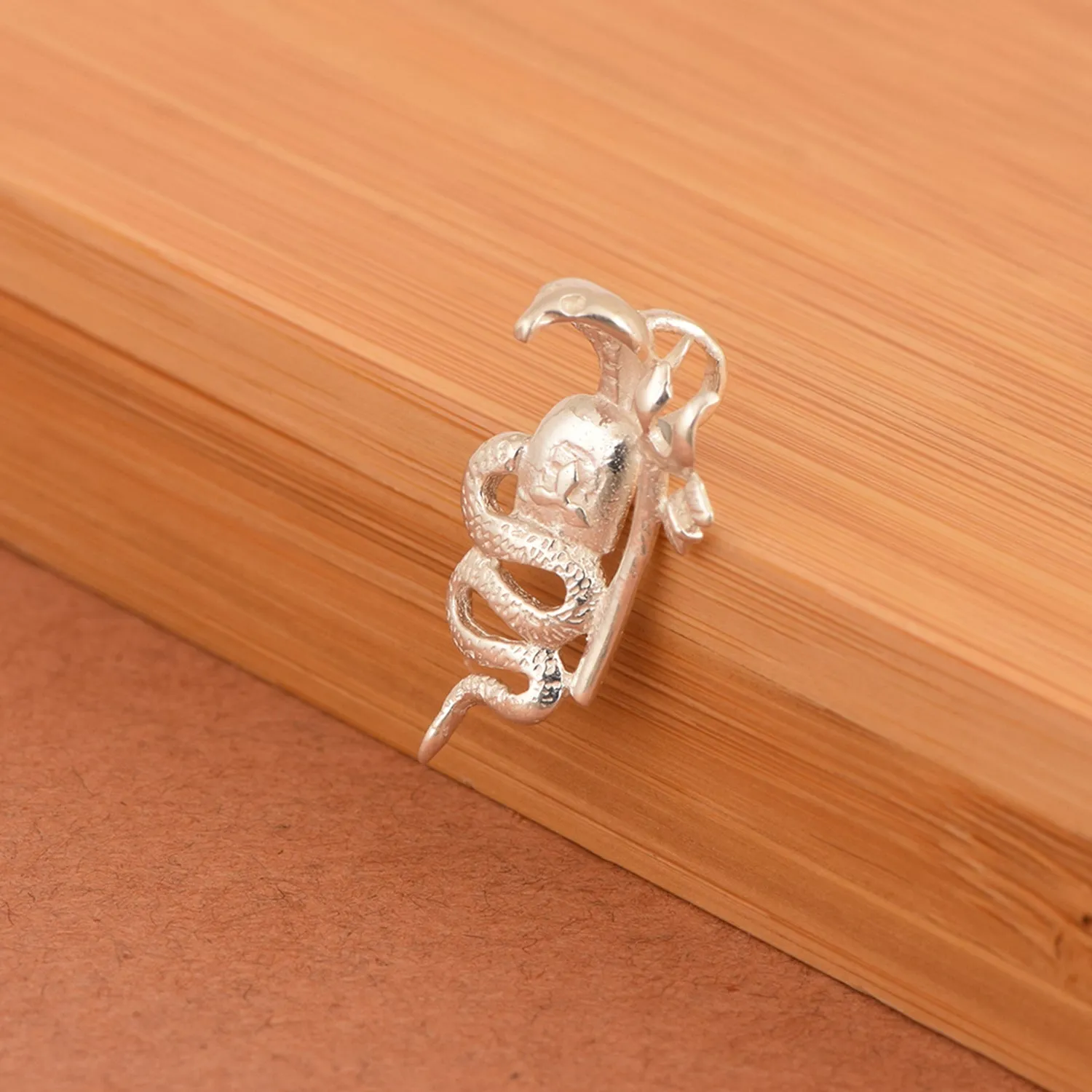 925 Sterling Silver God Shiva Snake Religious Pendant Indian Traditional God Pendant