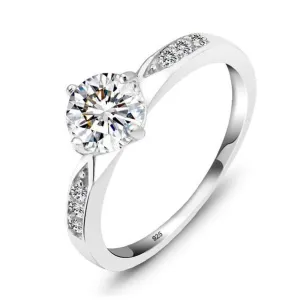 925 Sterling Silver Wedding Promise Rings for Women – Classic Bridesmaid Gifts – Cubic Zirconia Fashion Jewelry