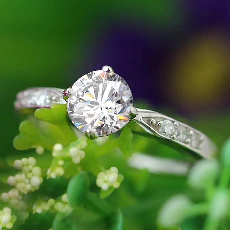925 Sterling Silver Wedding Promise Rings for Women – Classic Bridesmaid Gifts – Cubic Zirconia Fashion Jewelry