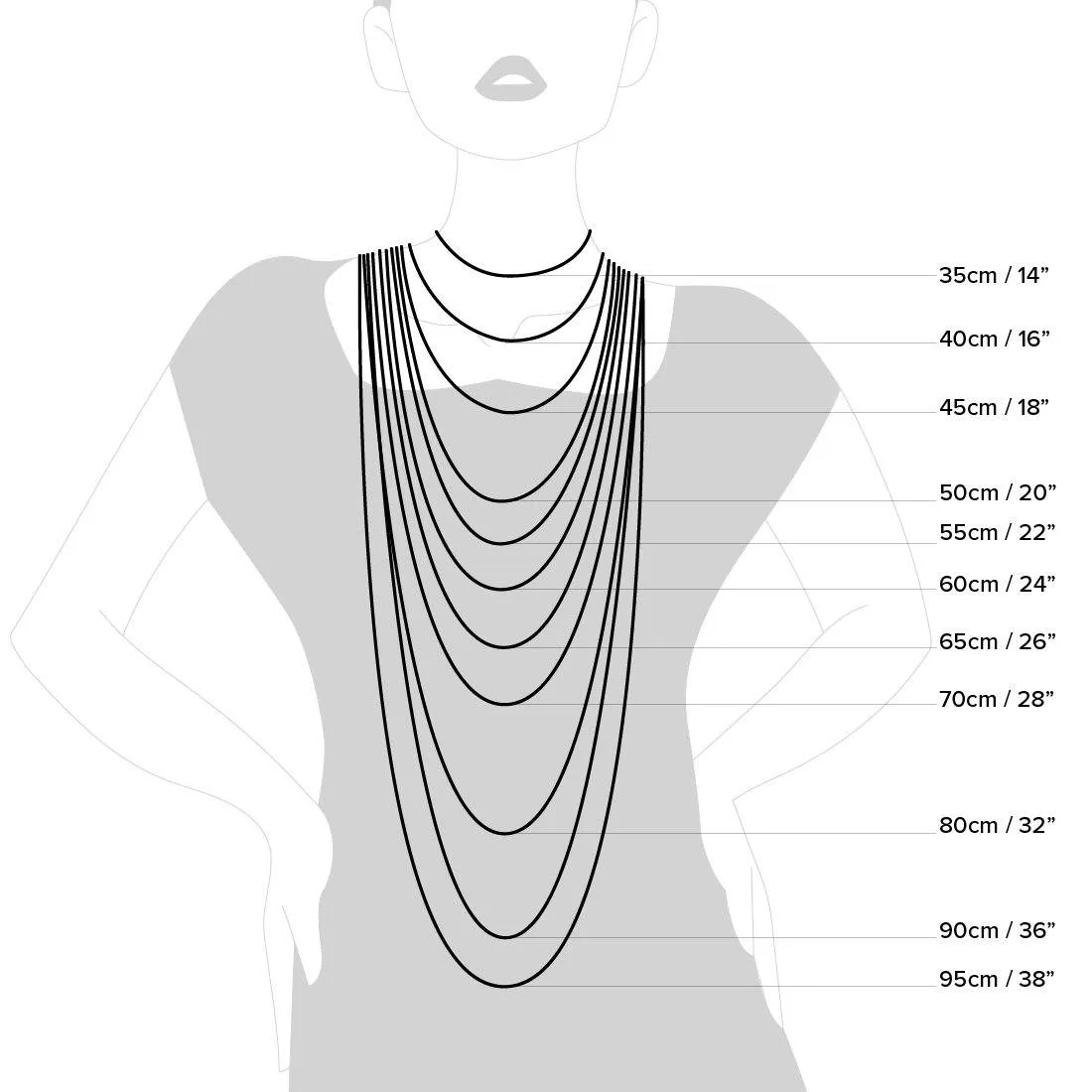 9ct Yellow Gold Silver Infused Multi Coloured Crystal Necklace 75cm