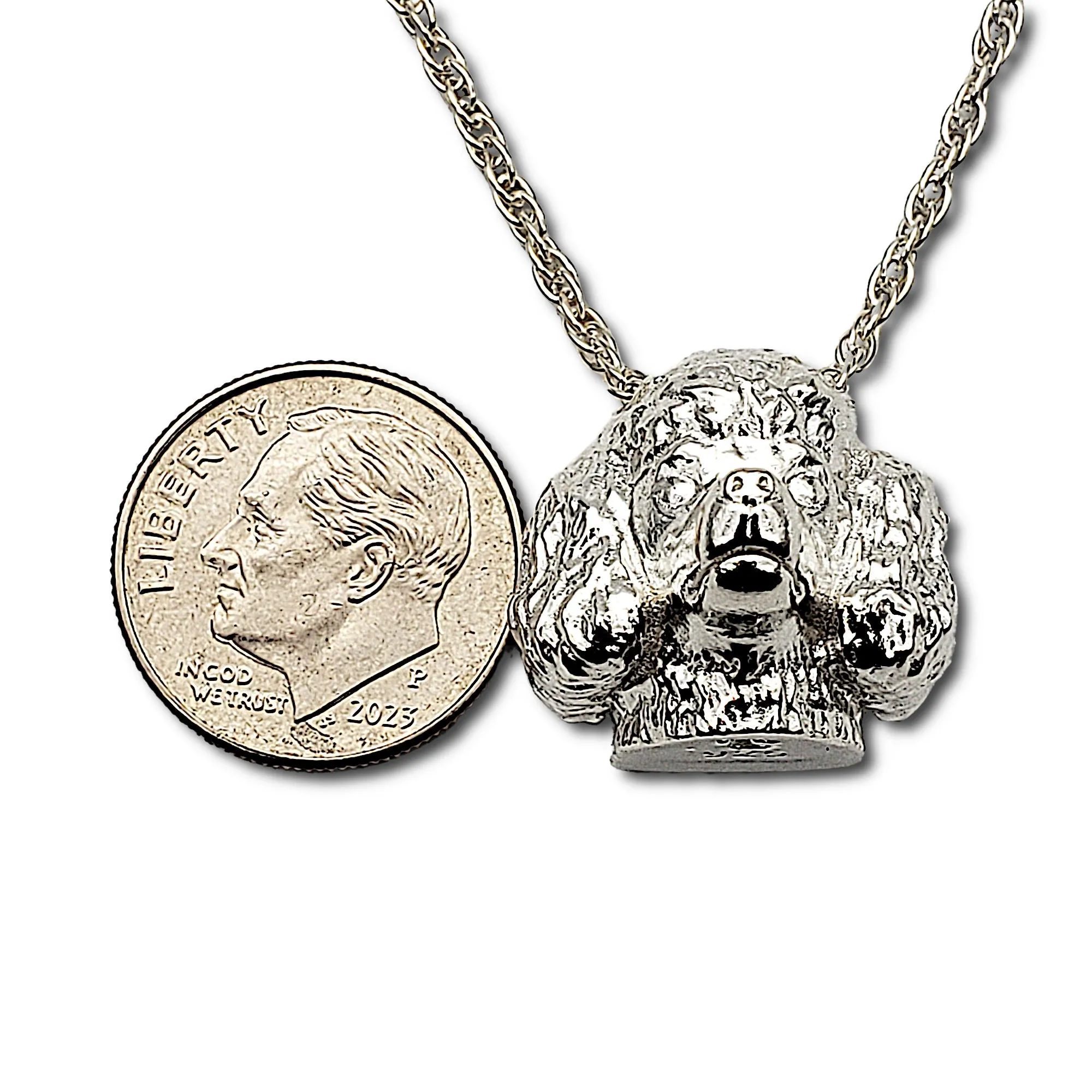A sterling silver tribute to the Toy Poodle