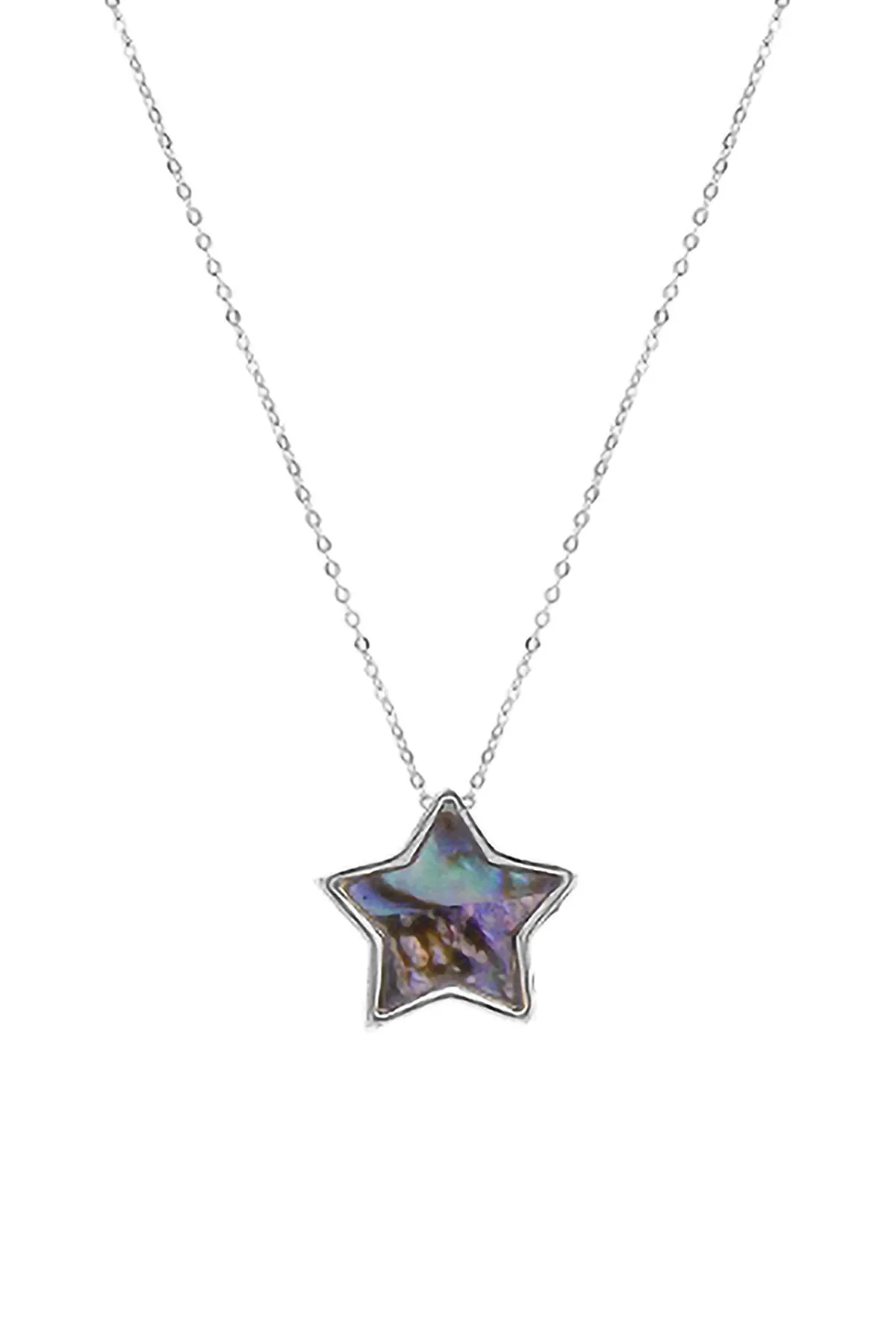 ABALONE STAR CHARM PENDANT NECKLACE