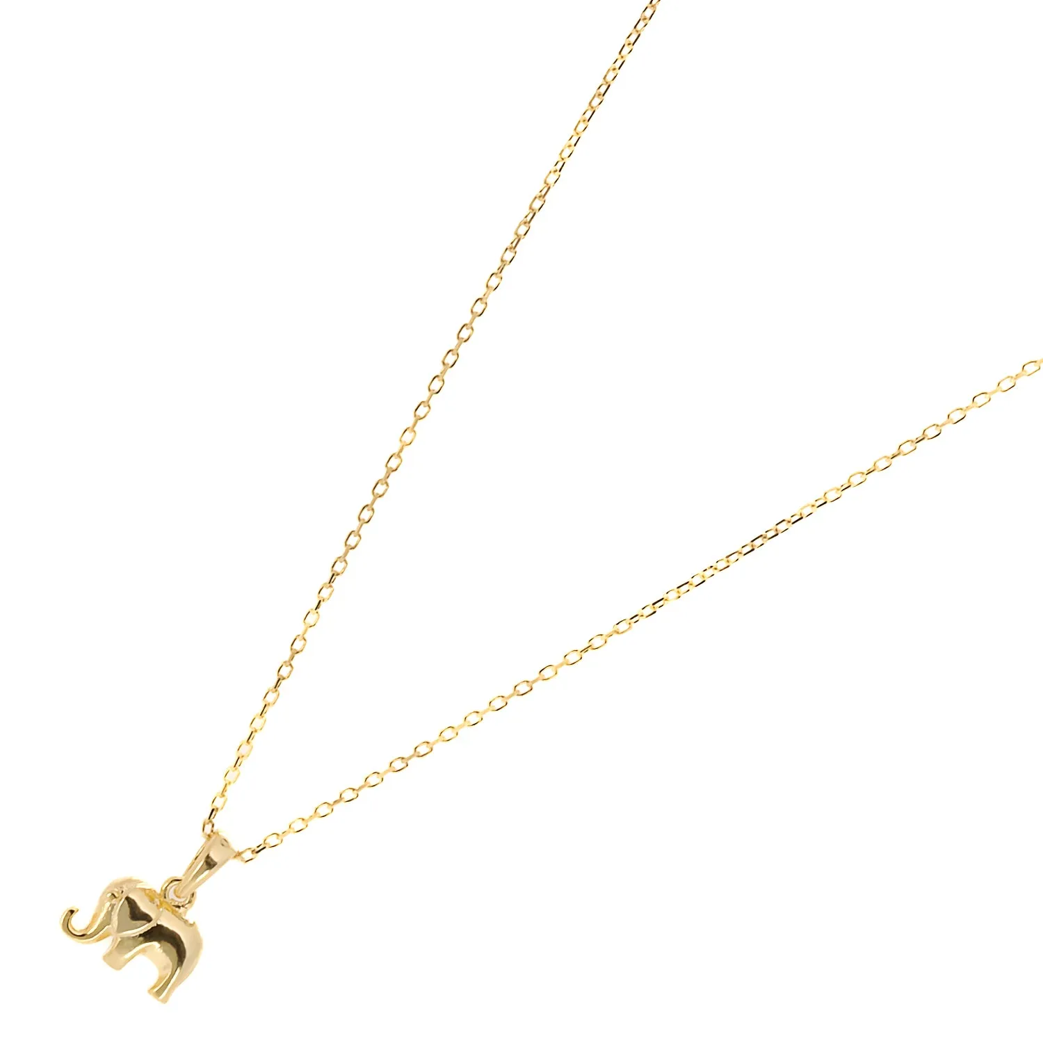 Abundance Elephant Pendant Gold Chain Necklace