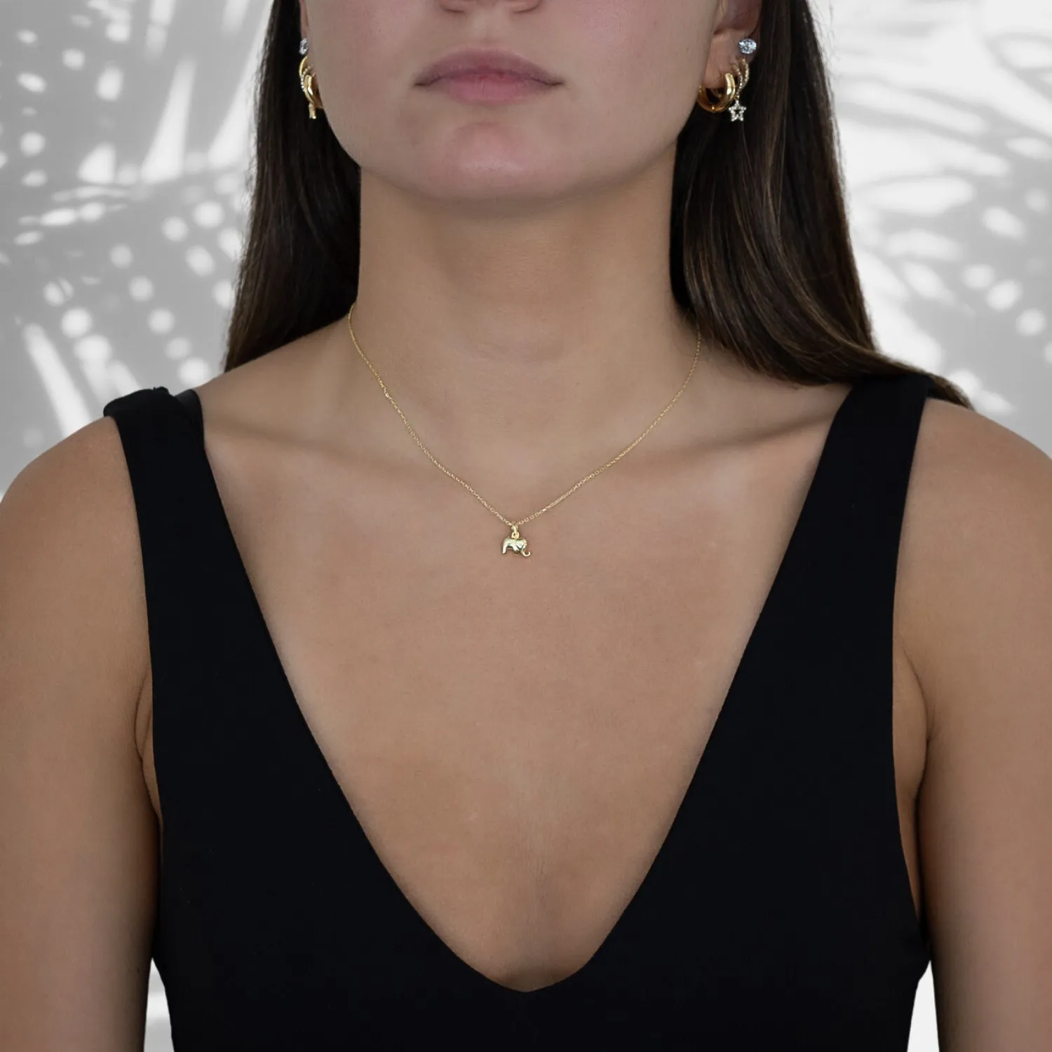 Abundance Elephant Pendant Gold Chain Necklace