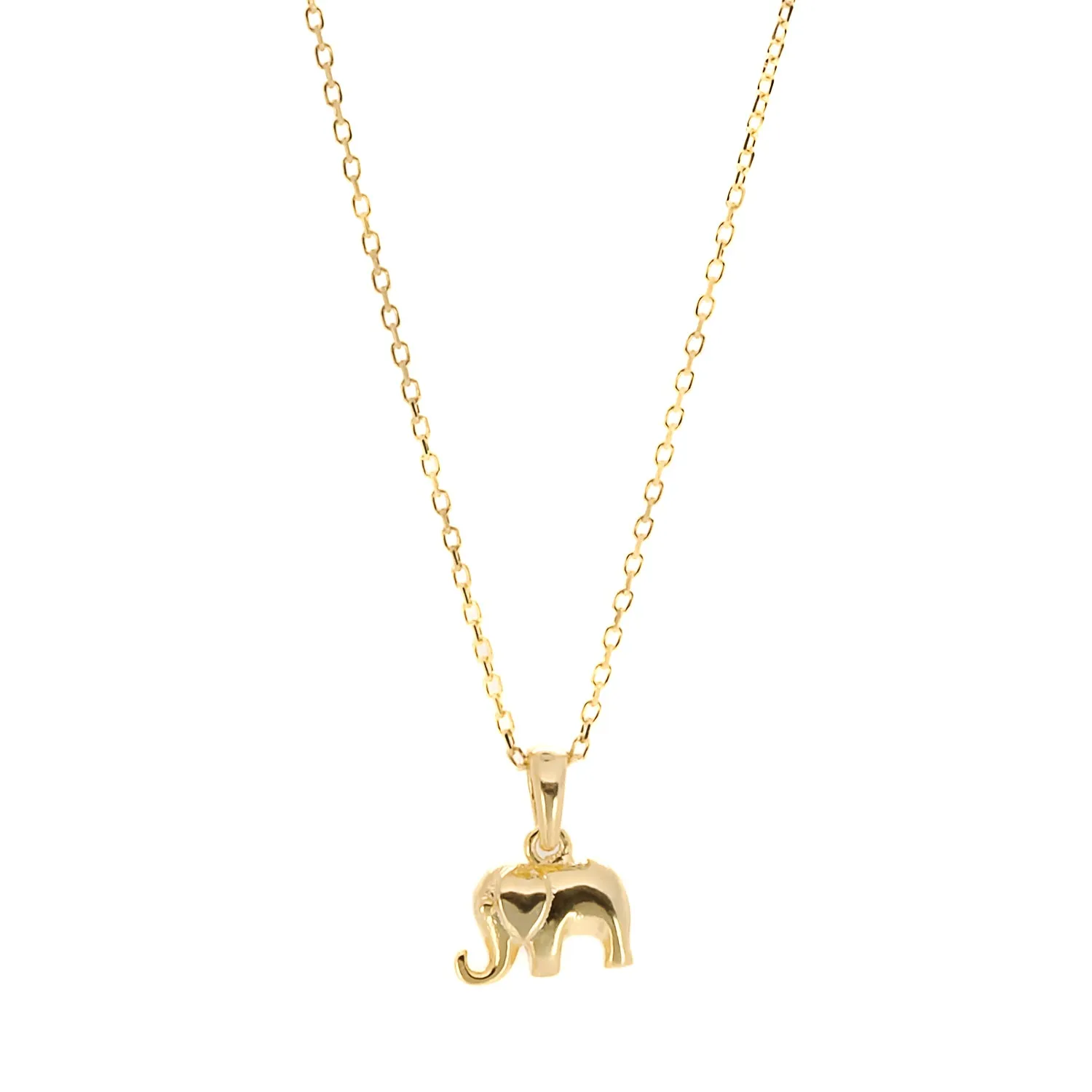 Abundance Elephant Pendant Gold Chain Necklace