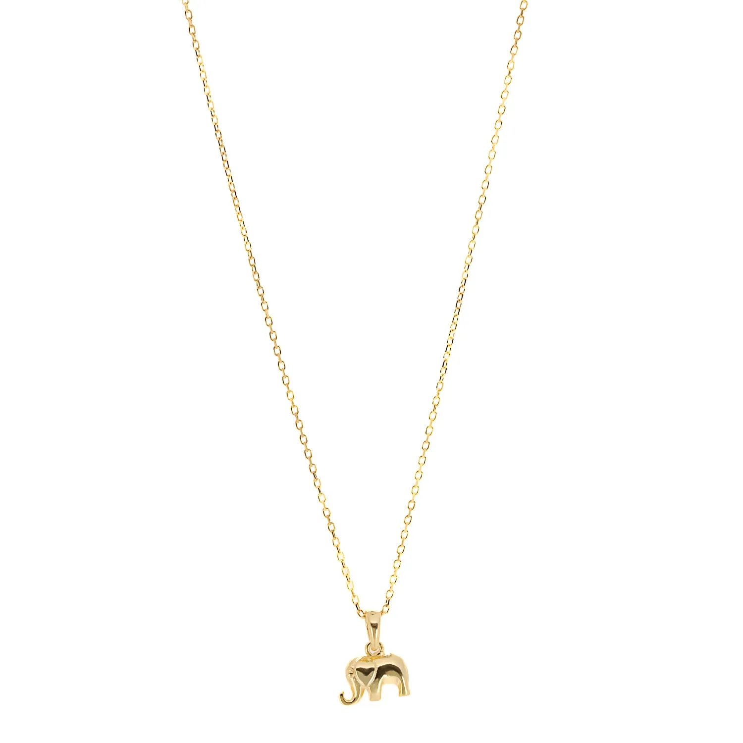 Abundance Elephant Pendant Gold Chain Necklace