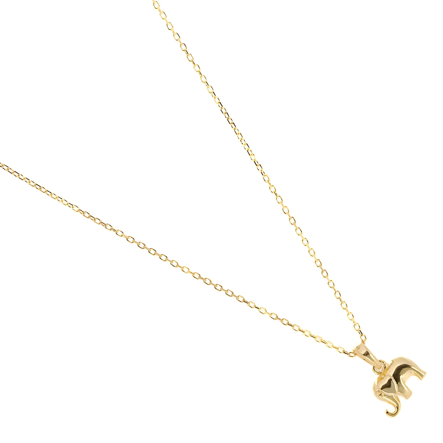 Abundance Elephant Pendant Gold Chain Necklace