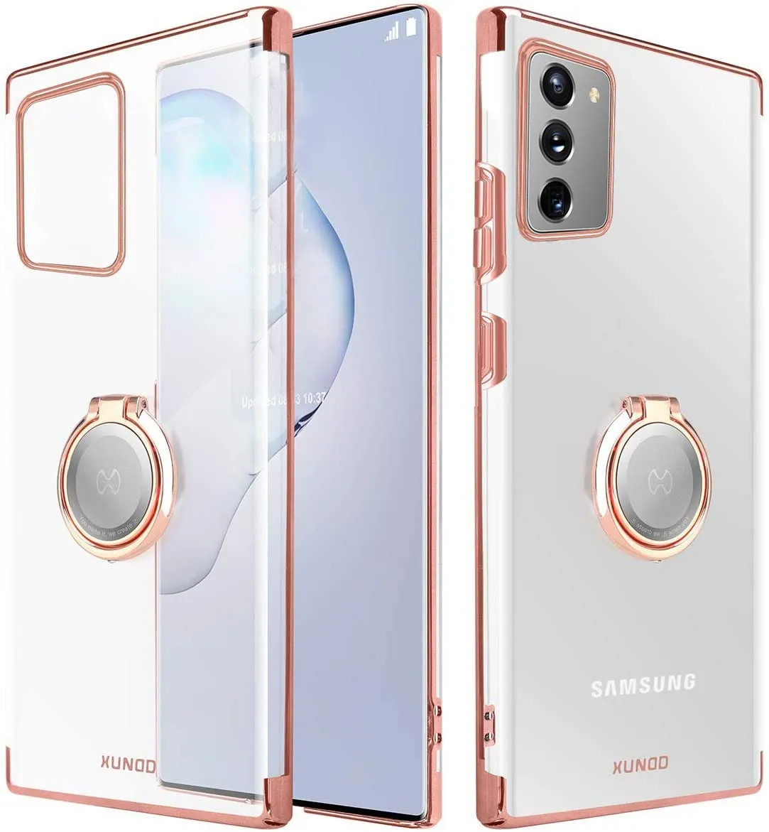 AICase Clear Slim Thin Case with Kickstand Ring Holder for Samsung Galaxy Note 20