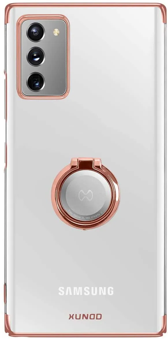 AICase Clear Slim Thin Case with Kickstand Ring Holder for Samsung Galaxy Note 20