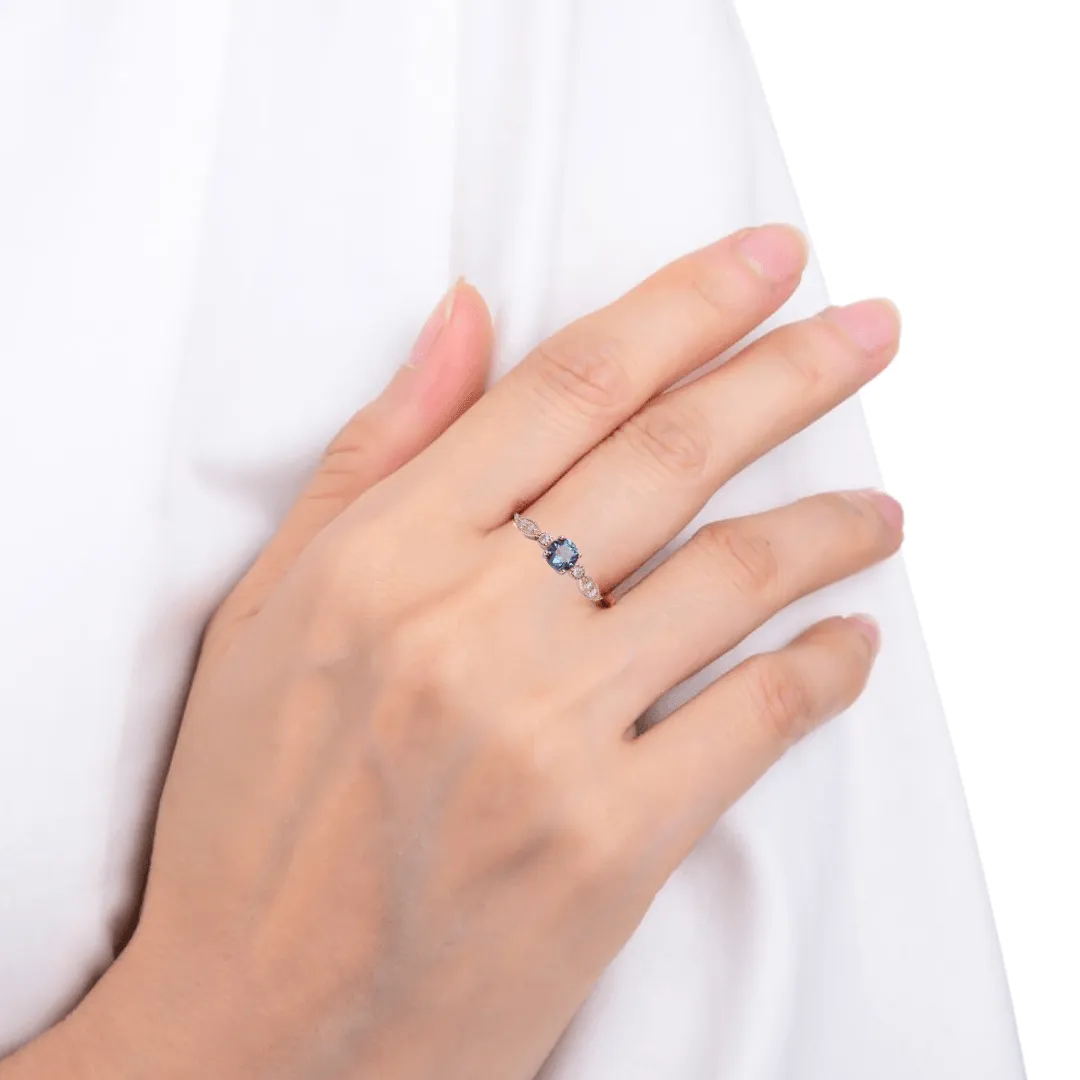 Alexandrite Solitaire Engagement Ring