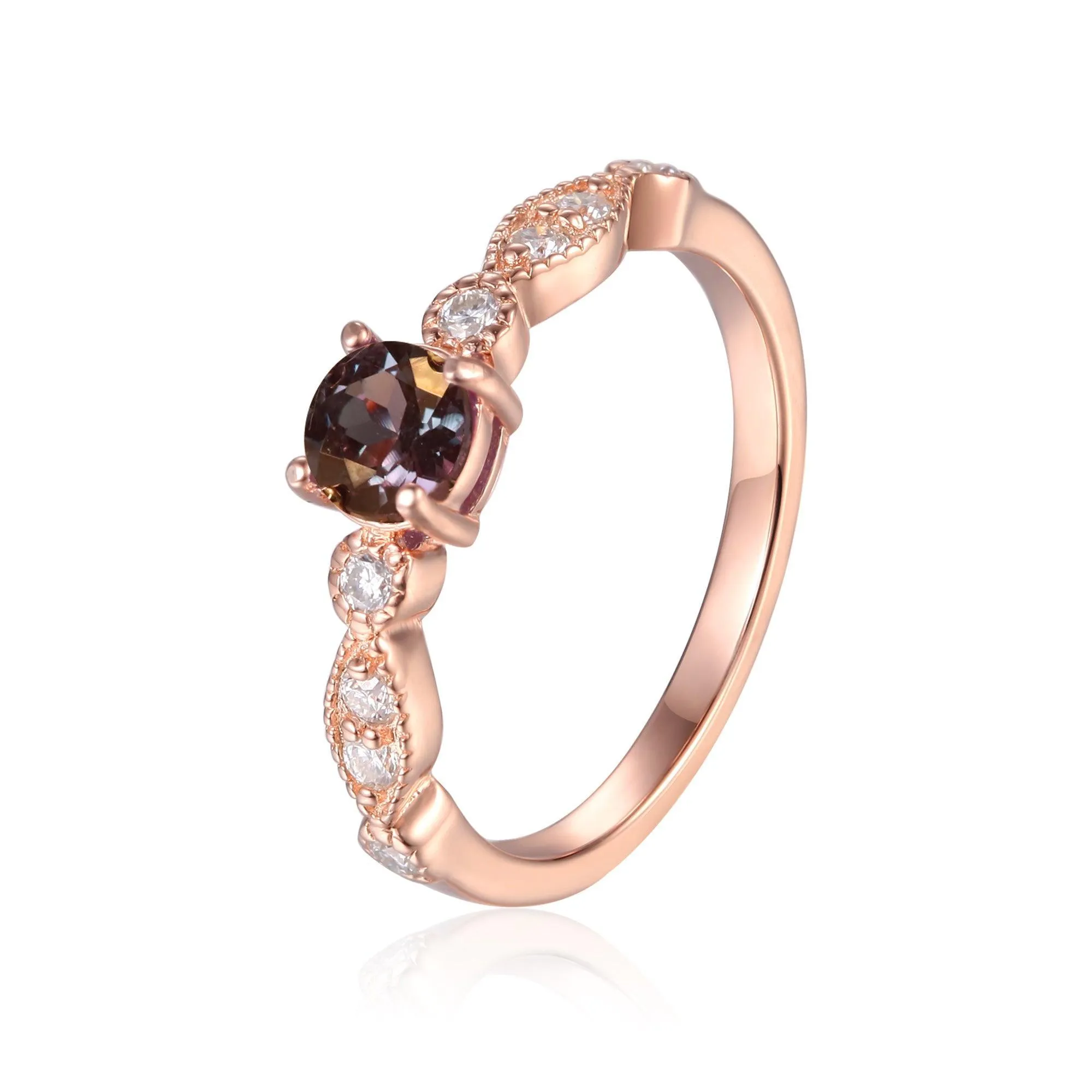 Alexandrite Solitaire Engagement Ring