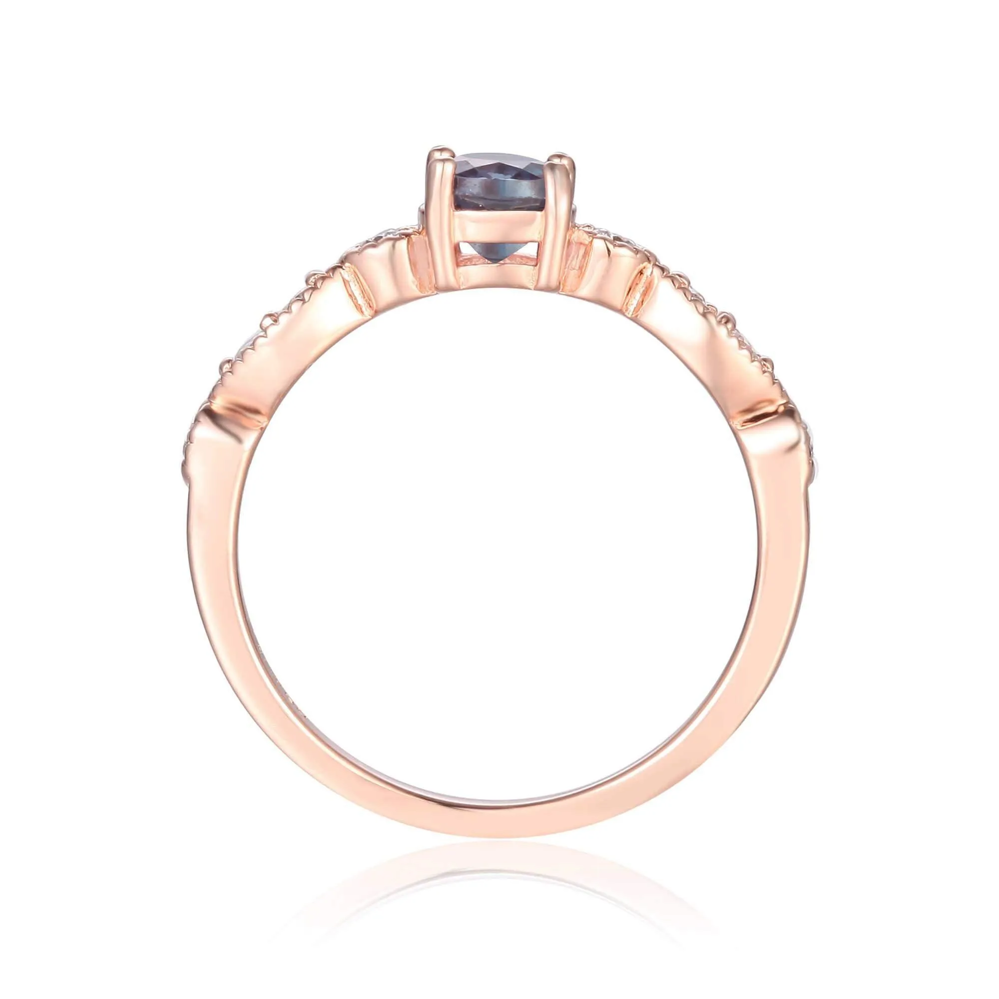 Alexandrite Solitaire Engagement Ring