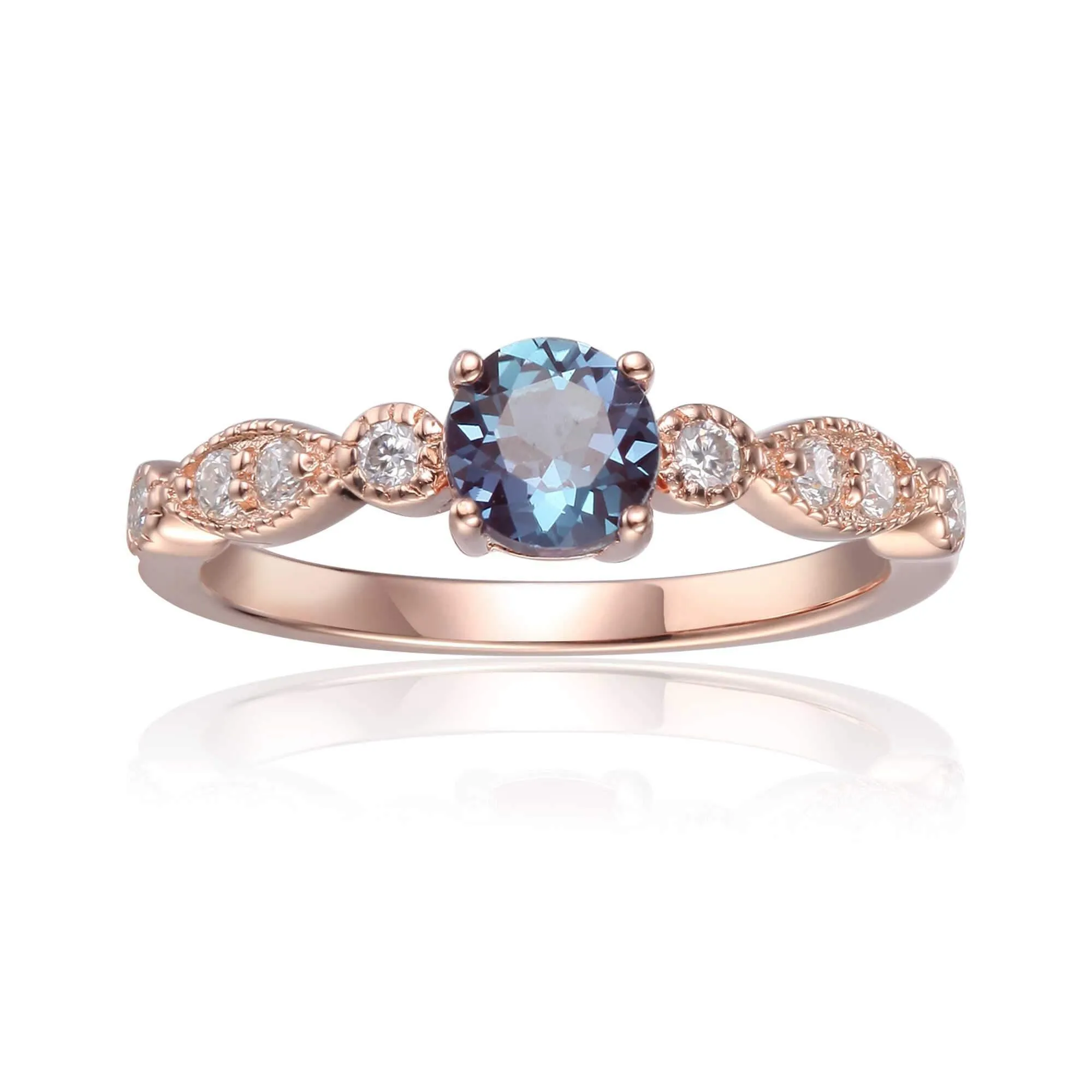 Alexandrite Solitaire Engagement Ring